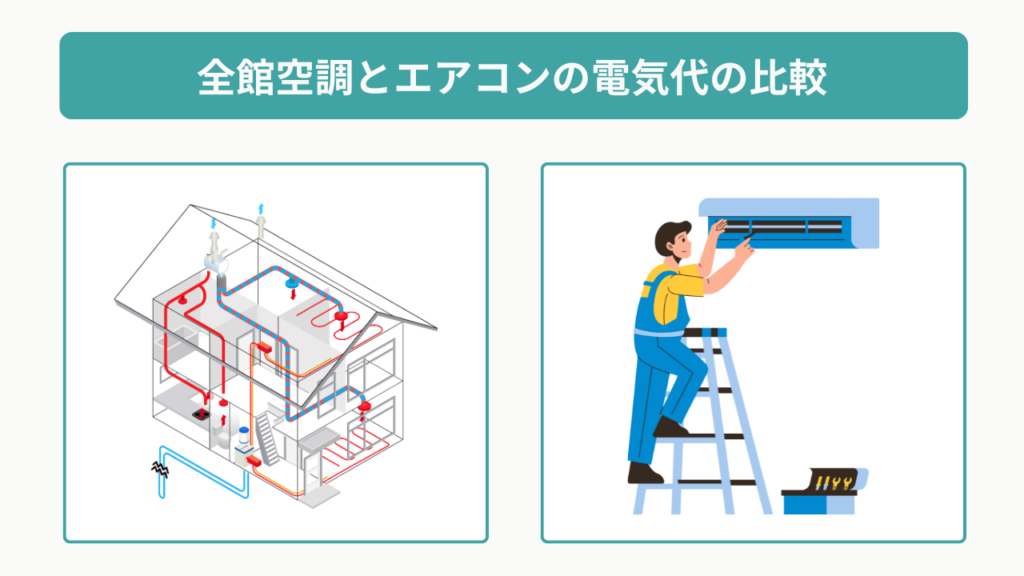 全館空調とエアコンの電気代の比較