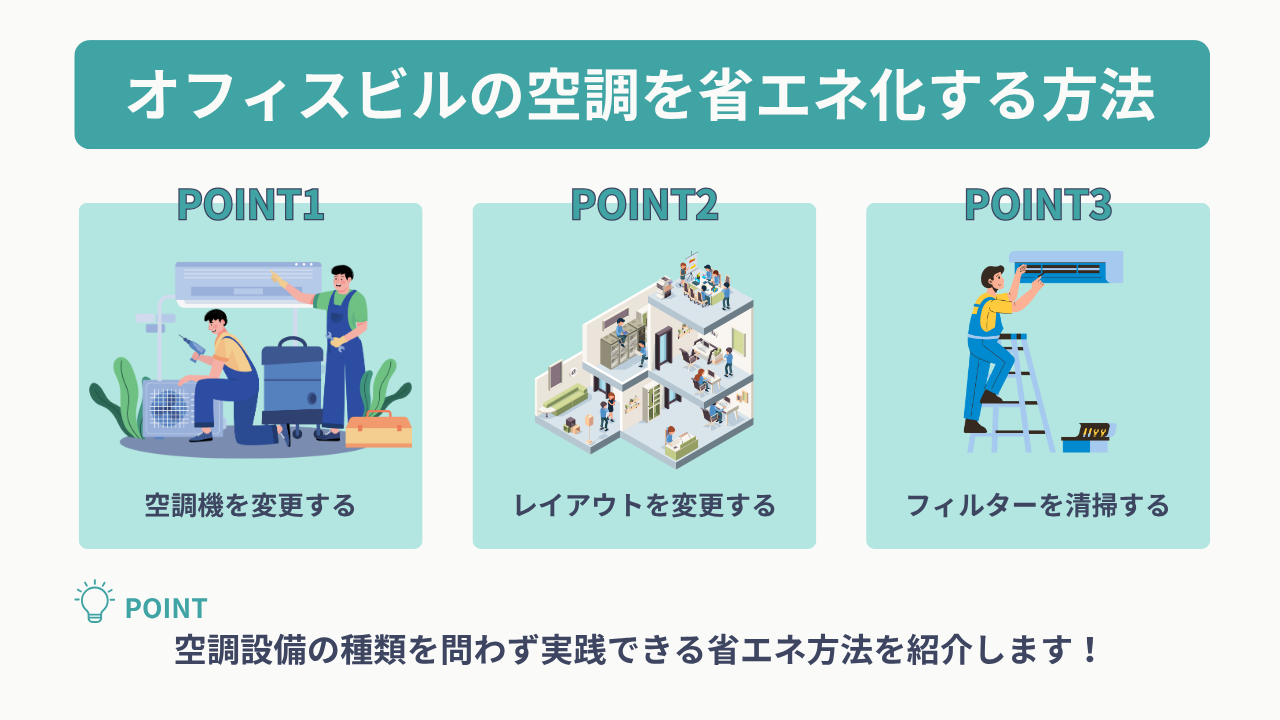 オフィスビルの空調を省エネ化する方法